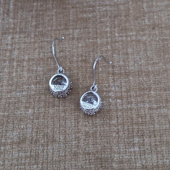 Sparkly Rhinestone Silver Hook Style Earrings - Picture 2 of 6